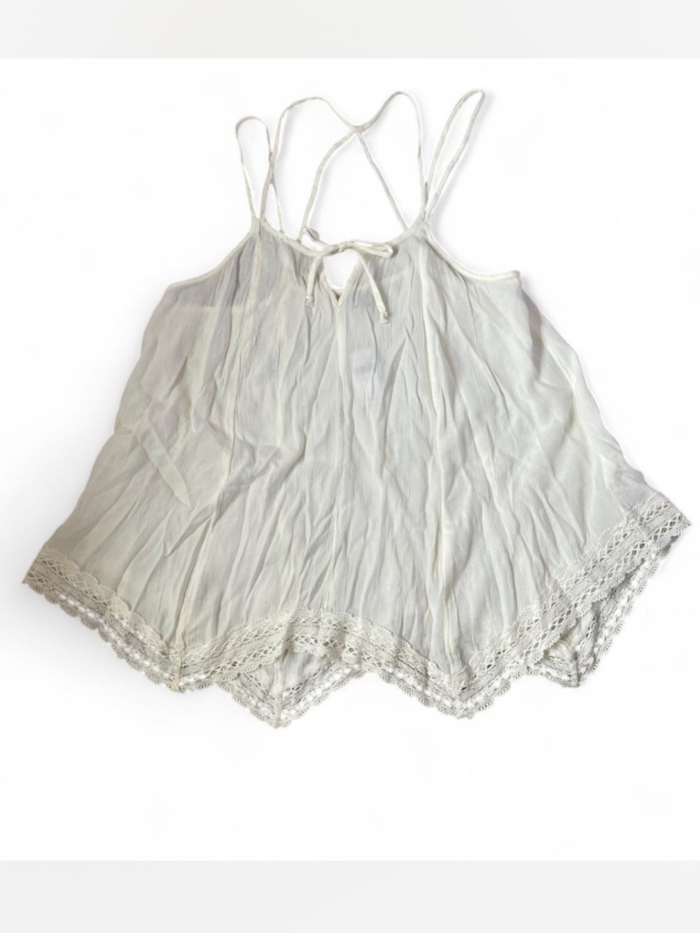Aerie White Strappy Tank Top